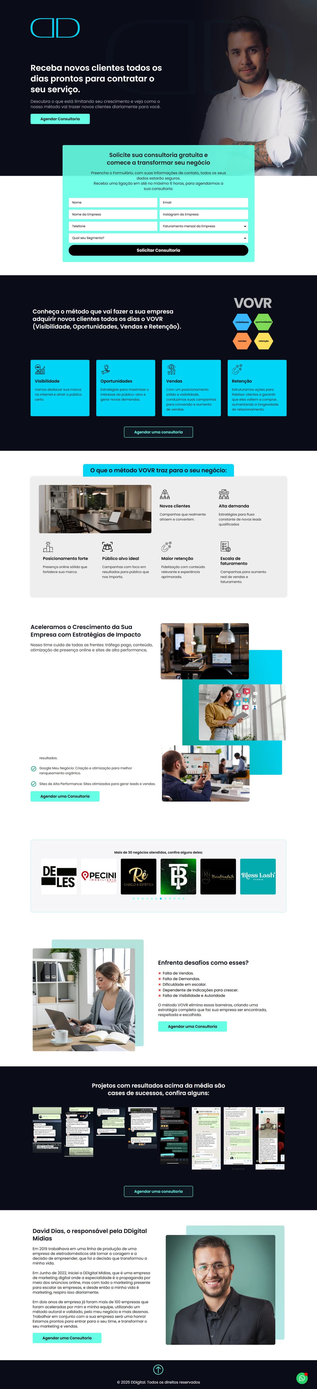 Landing page DDigital Mídias