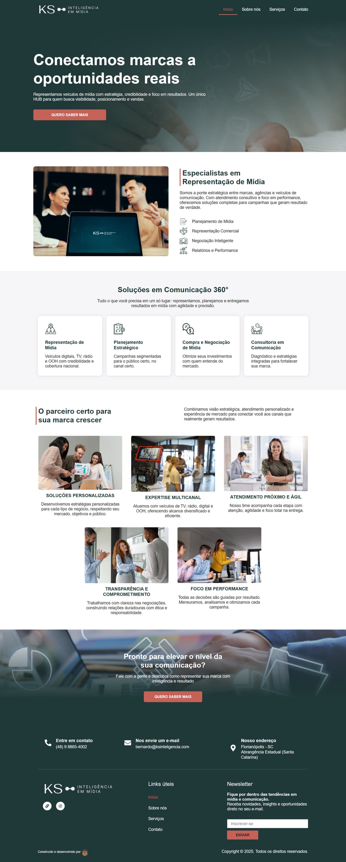 Site institucional KS Inteligência