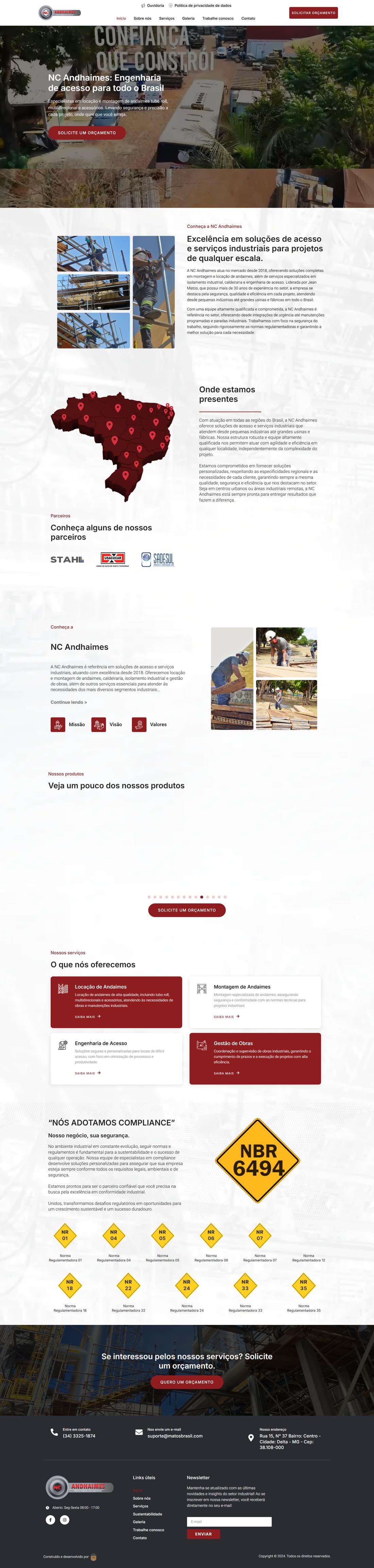 Site institucional NC Andhaimes