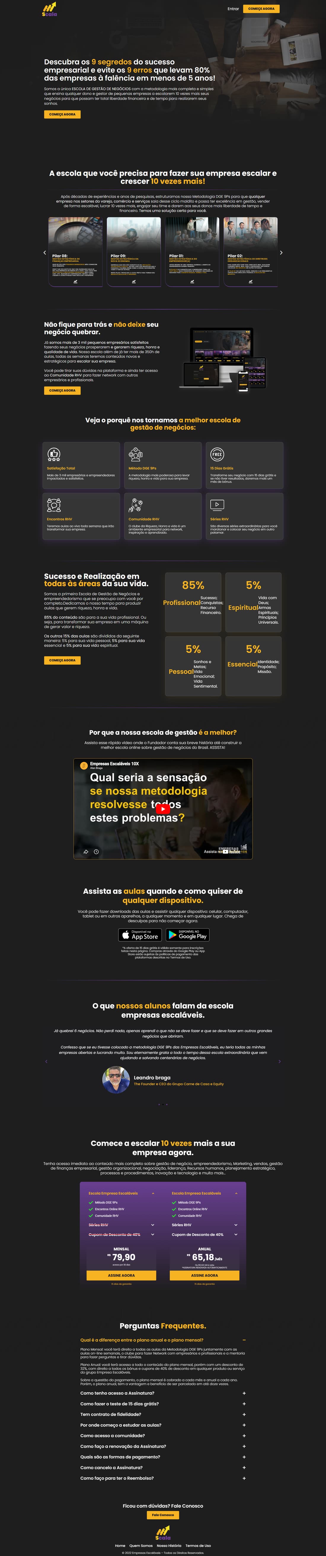 Landing page Scala