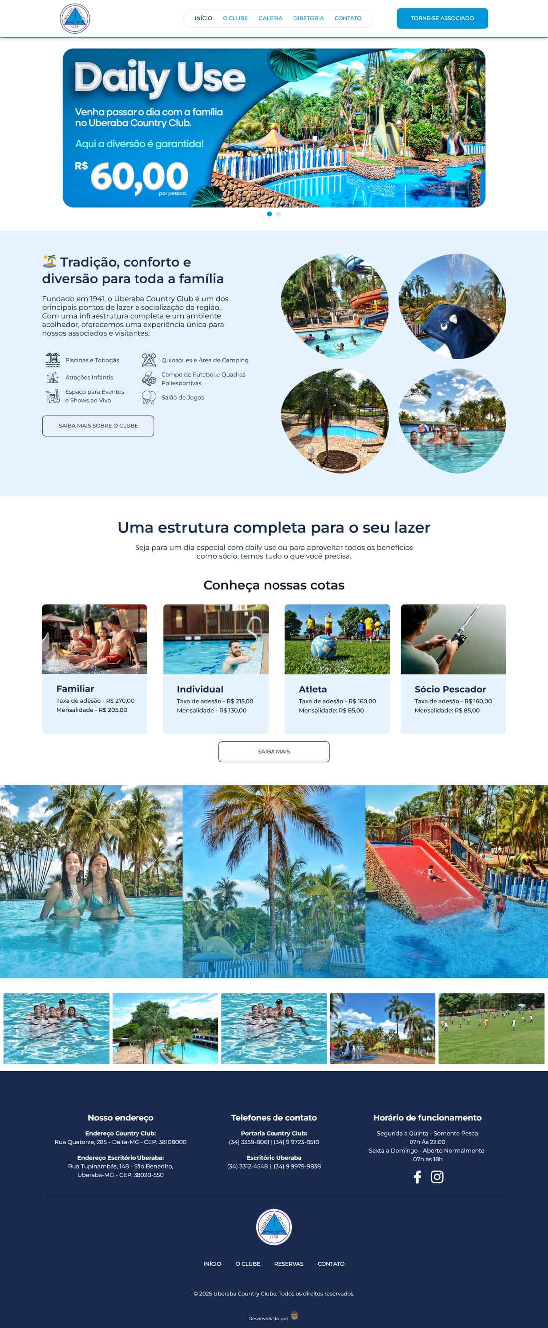 Site institucional Uberaba Country Club